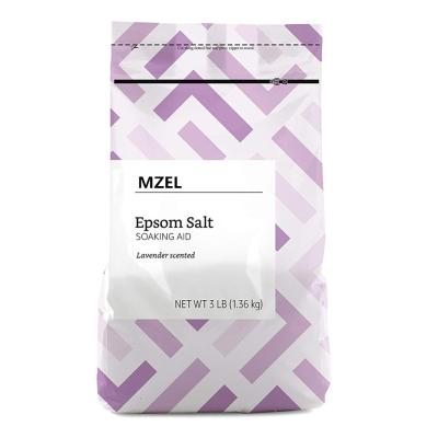 China Body Private Label Epsom Salt Bath Soaking Aid, Lavender Scented, 3 lbs. for sale