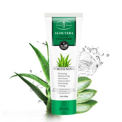 China Acne Treatment Private Label Acne Aloe Vera Facial Cleanser Vegan Face Wash for sale