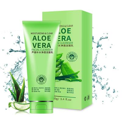 China Acne Treatment Private Label OEM Acne Aloe Vera Face Wash Facial Cleanser for sale