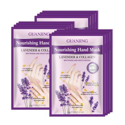 China Moisturizer Private Label Deep Moisture Whitening Lavender Collagen Hand Peeling Mask for sale