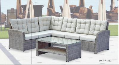 China Aluminium Metal Rattan Garden Table / Patio Furniture Sofa For Resting for sale