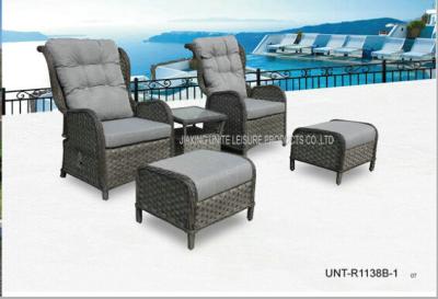 China Adjustable Outdoor Lounge Chairs , Rattan Garden Chairs With Cushion for sale