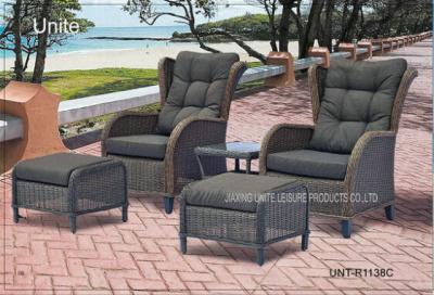 China Comfortable Outdoor Rattan Chairs Patio Furniture Sets For Two Person for sale