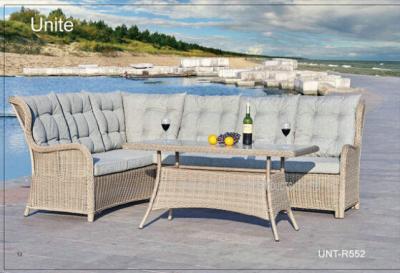 China Soft Sectional Outdoor Sofa Patio Couch Set With Cushion Corrosion Resistant for sale