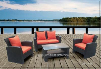 China Comfortable Outside Patio Seating Sets With Cushion PE Wicker Modern Style for sale