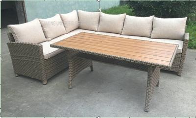 China Comfortable Outdoor Patio Sofa Set , L Shaped Outdoor Couch With Table for sale