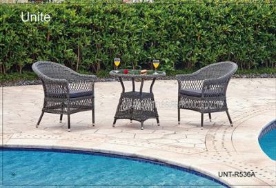 China Outdoor Rattan Chairs With Table Bistro Set , Rattan Wicker Patio Furniture for sale