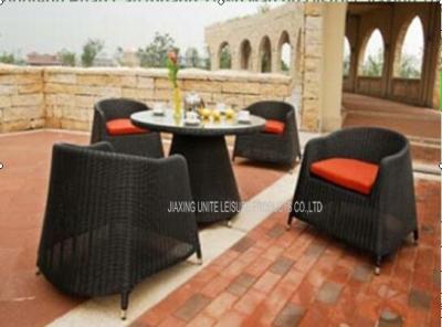 China 5PCS Rattan Wicker Patio Seating Sets ,  Aluminium Metal Garden Chairs And Tables for sale