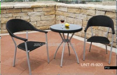 China Metal Rattan Wicker Rattan Bistro Set For Outdoor Garden / Backyard for sale