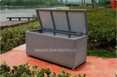 China PE Wicker Rattan Garden Storage Box / Weather Proof Storage Containers for sale