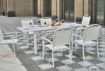 China Aluminium Outdoor Patio Furniture 7 Piece Table And Chairs For Dining / Seating for sale