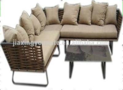 China Outdoor / Indoor L Shaped Outdoor Couch , Rattan Sofa Garden Furniture for sale