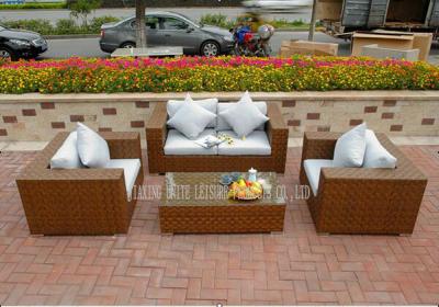 China Outdoor / Indoor Rattan Bistro Set 4 Piece Patio Table And Chairs Set for sale