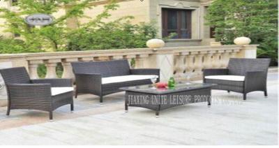 Chine Le sofa en osier de meubles de rotin en aluminium en métal a placé pour le patio/jardin/hôtel à vendre