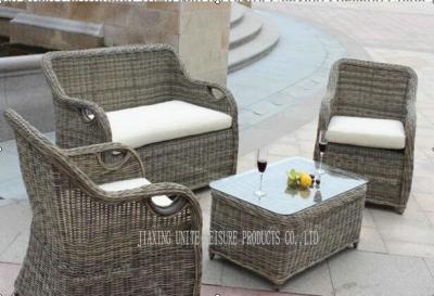 China Outdoor / Indoor Rattan Wicker Furniture Chairs And Tables 4 Piece UV Resistance for sale