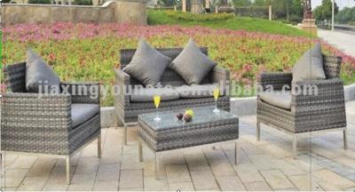 China OAluminium Rattan Garden Sofa Sets Table And Chairs With Cushion for sale