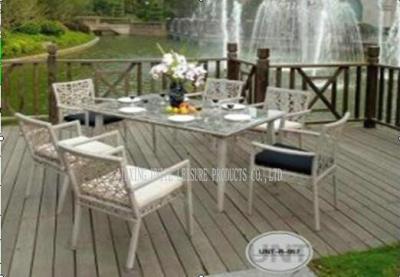 China Fashion Outdoor Patio Furniture 7 Piece , Garden Patio Table And Chairs for sale