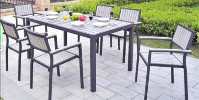 China Aluminium Metal Bar Table And Chairs / Patio Garden Furniture Sets 7 PCS for sale