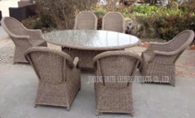 China All Weather Patio Garden Outdoor Wicker Dining Set Modern Style for sale