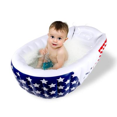 China Lightweight Custom Design Promotional Custom Print Baby Bathtub Logo Printing Bathtub For Kids for sale