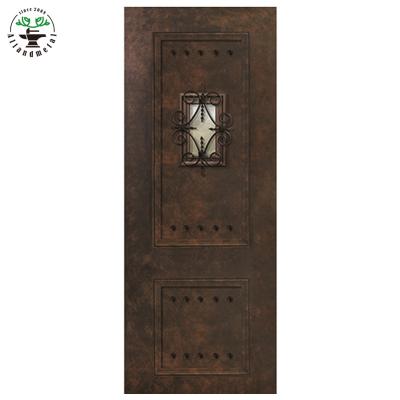 China Cheap custom wholesale high quality large double broken thermally safety design leaf main door iron windproof for apartment for sale