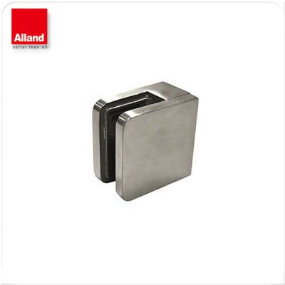 China Durable Stainless Steel Square Glass Clamp Glass Support Clamp With Flat Back for sale