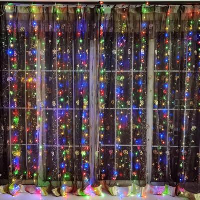 China Hotel Garland Curtain for Room New Year Wedding Christmas Lights Decorations Curtains for Light Decor Home Festoon Led Fairy Lights for sale