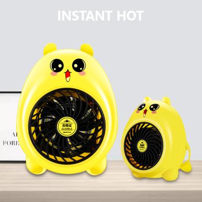 China Factory Price Convenient Warm Fan 500W Mini Electric Table Fan Powerful Portable Heater for Home Office for sale