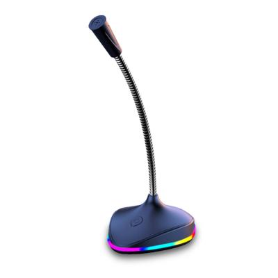 China Colorful RGB Lights Studio Gaming Pre RGB USB Gaming Conference Microphone High Quality Desktop For Desktop PC for sale