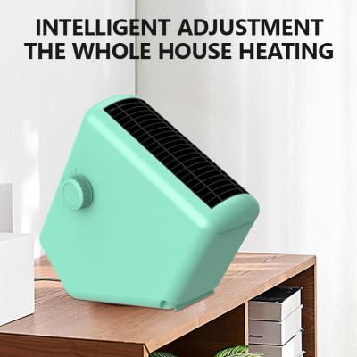 China Fast Home Office Dormitory PTC Bestselling Hotel Heat Intelligent Desktop Electric Fan Heater for sale