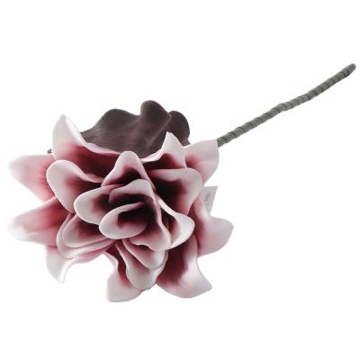 China Realistic Feeling EVA Artificial Large Flower European Foamflower Large Head Selling Hand Realistic Simple Hot Minimalist Home Decoration for sale