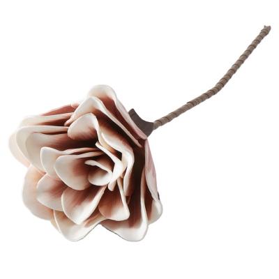 China Realistic EVA Artificial Magnolia Flower European Hand Feeling Of New Foamflower Large Head Wedding Simple Minimalist Home Decoration for sale