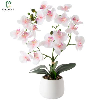 China Top Sales Minimalist Pink Heart Phalaenopsis Pot Vials Plant 3D Printing Almost Nature Flowers Orchid For Sale Artificial Latex for sale