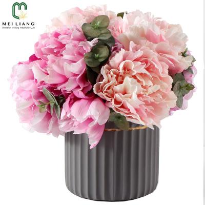 China Factory sales hot minimalist wedding party home decorations artificial peony silk flower arrangement for sale