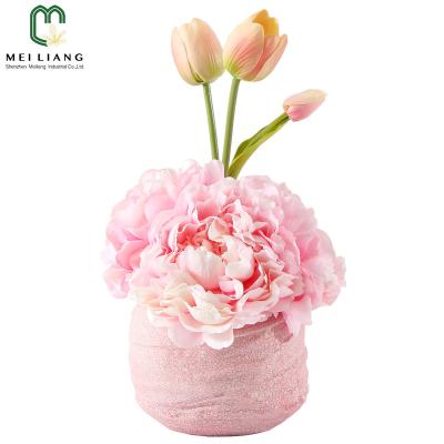 China Hot Products Minimalist With Competitive Price Factory Wedding Party Home Decorations Peony Silk Artificial Flower Arrangements for sale