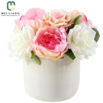 China Hot Products Minimalist With Competitive Price Factory Wedding Party Home Decorations Peony Silk Artificial Flower Arrangements for sale