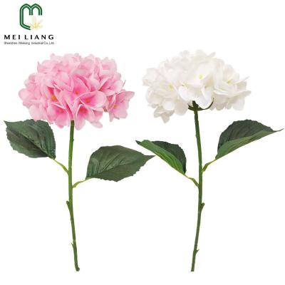 China China Factory Hot Sales Minimalist Real Soft Touch PEVA Artificial Hydrangea Flowers Single Branch for sale