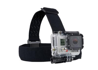 China GoPro Adjustable Elastic Camera Head Mount , Action Camera Head Strap 3pcs Anti Slide Glue for sale