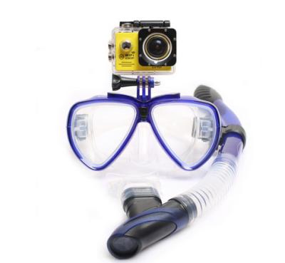 China Scuba Diving Snorkeling Mask Set with Adult Swim Goggles and Camera Mount for sale