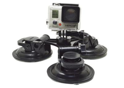 China 9CM Super Strong Tri Angle Vehicle Suction Cup Mount For GoPro Hero 4 3+ 3 2 1 for sale