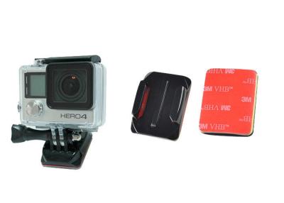 China Plano/curvó el soporte de la etiqueta engomada de GoPro de los soportes del pegamento con los cojines pegajosos de 3M en venta