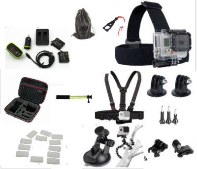 China Sport Camera Kit GoPro HERO 4 Accessories Carrying Case , Battery All In One Bundle for sale