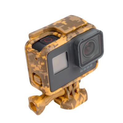 China Standard Protective Camouflage Yellow Action Camera Housing Frame Case For GoPro Hero 5 for sale