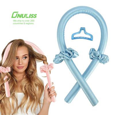 China Silk Curling Ribbon With Bag Silk And Curling Rod Headband Heatless Hair Curl Soft Magic Curling Hair Ribbon pp Silk Curlers for sale