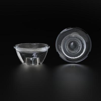 China Diameter 45mm upgrade hotel afgesneden Lens PC materiaal voor spotlight VA 15° anti-flits Te koop