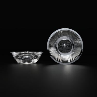 China 88% Eficiência 24 Graus SMD Lente LED para lâmpada de teto Diâmetro 55mm à venda