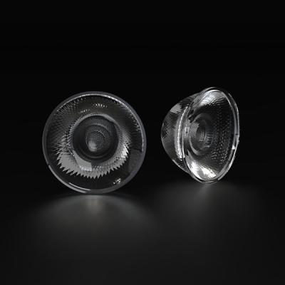 中国 45mm レストラン レッシング LED照明レンズ 15° 狭いビーム LEDレンズ 販売のため