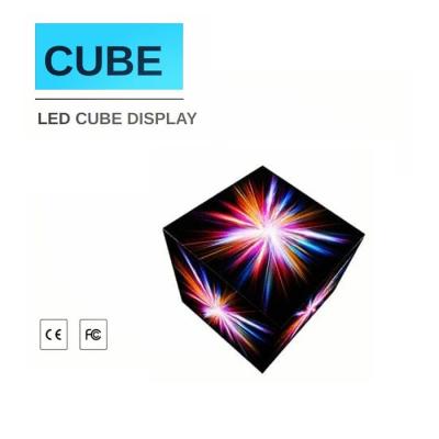 China Indoor Magic Cube Double Side Led Screen Outdoor 60cm Commercial Led Display P3.91 Customs Lead Screen For Outdoor Signage for sale