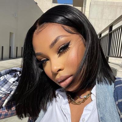 China Straight Grace Length Brazilian 4x1 Lace Front Wigs Human Hair Straight Bob Wigs Human Hair,Hd Transparent Swiss Lace Front Wigs For Wome for sale