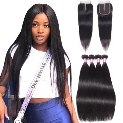 China Human hair bundle with closure China Wholesale Extensions Virgin Peruvian Sell,Human Hair Weave Bundles,Virgin Cuticle Aligned Hair Mink Brazilian Human Hair for sale